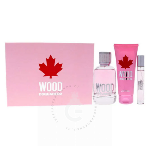 DSquared2 Wood Pour Femme EDT For Her 100 ml / 3 pcs Gift Set