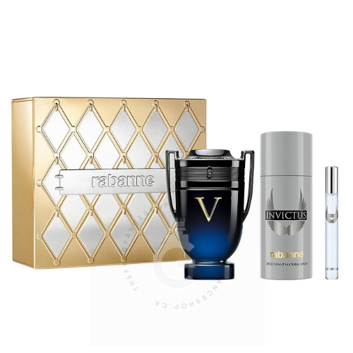 Paco Rabanne Invictus Victory Elixir Parfum Intense For Him 100 ml 3 Pcs Gift Set