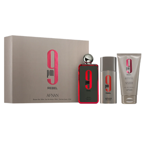Afnan 9 PM Rebel EDP For Him 100 ml 3 Piece Set