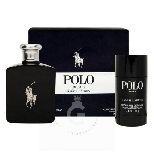 Ralph Lauren Polo Black EDT For Him 125 ml + Deodorant 2 Pcs Set