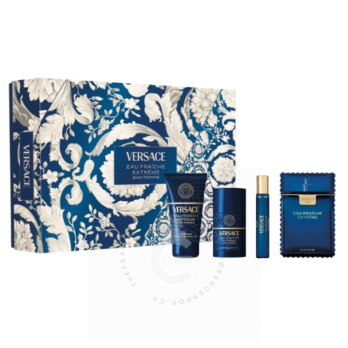 Versace Eau Fraiche Extreme Pour Homme EDP For Him 100 ml 4 Pcs Gift Set