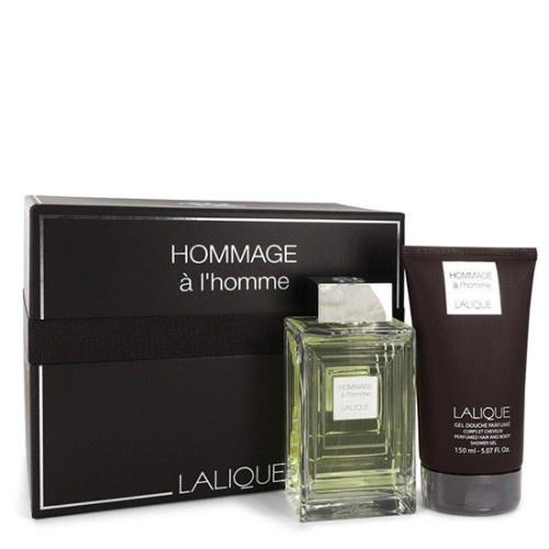 Lalique Hommage A L'Homme For Him Gift Set EDT 100mL Plus 150Ml Shower Gel