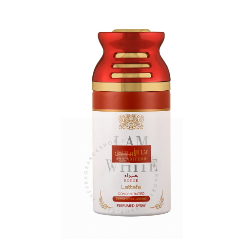 Lattafa I am White Ana Abiyedh Rouge Edition Concentrated Deodorant Spray for Him / Her 250ml