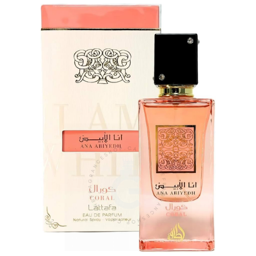 Lattafa I am White Ana Abiyedh Coral EDP For Him / Her 60 ml / 2.04 Fl. oz.