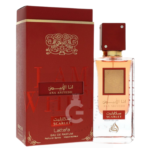 Lattafa I am White Ana Abiyedh Scarlet EDP For Him / Her 60 ml / 2.04 Fl. oz.