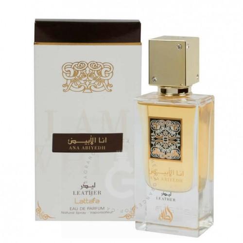 Lattafa I am White Ana Abiyedh Leather for him / her 60mL