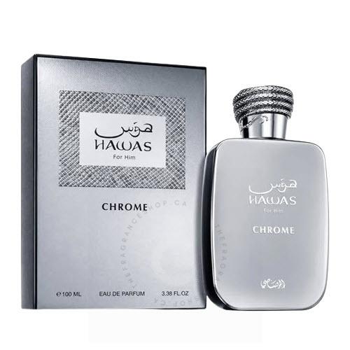 Rasasi Hawas Chrome ( Erba Pura ) EDP For Him 100 ml / 3.4 Fl. oz.