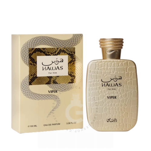 Rasasi Hawas Viper ( Black Afgano ) EDP For Him 100 ml \ 3.4 Fl. oz.