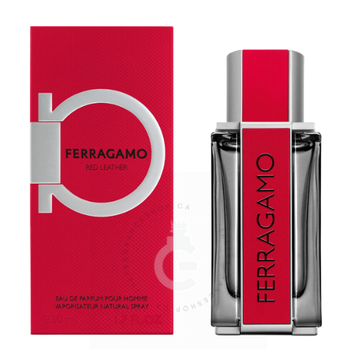 Salvatore Ferragamo Red Leather EDP Pour Homme 50 ml / 1.7 Fl. oz.