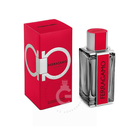 Salvatore Ferragamo Red Leather EDP Pour Homme 100ml / 3.4Fl. Oz.