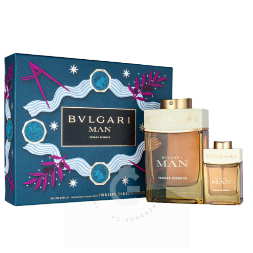 Bvlgari Man Terrae Essence EDP For Him 100 ml /3.4 FL. oz. Gift Set