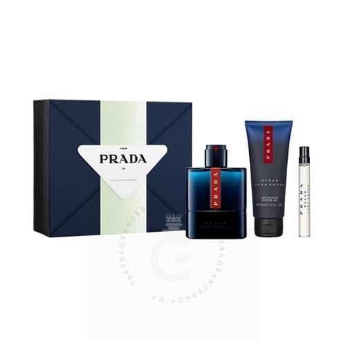 Prada Luna Rossa Ocean 3Psc Gift Set For Him