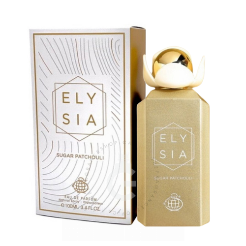 Fragrance World Elysia Sugar Patchouli (Vanilla Royale Sugared Patchouli Twist) EDP For Her 100 ml / 3.4 Fl. oz.
