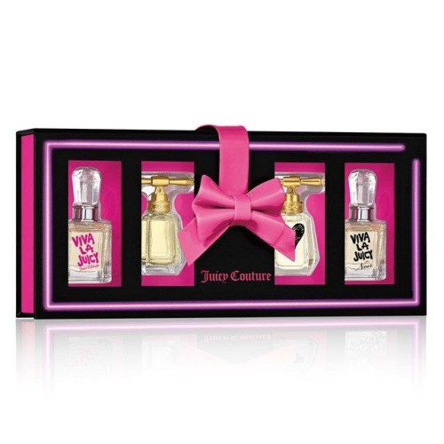 Juicy Couture 4pcs Mini Gift Set For Her Black Box